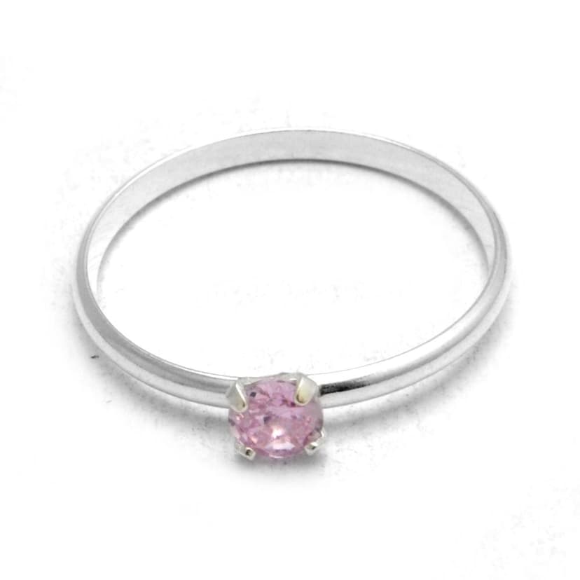 Anillo nena cubic rosa.