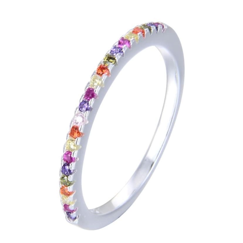 Anillo fino multicolor. T: